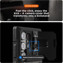 Vrs Design Damda Glide DuoGuard For Galaxy S23 Ultra Phone Case 2023, Premium Sturdy Fully Covered Camera Lens Protection Cover Card Holder Wallet Case, Groove Khaki, 915107