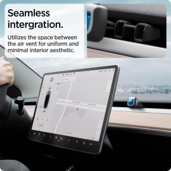 Spigen Air Freshener Adapter Designed For Tesla Model 3 Not Compatible With Model 3 2024 Refresh And Y 2023/2022 Airvent Air Freshener Not Included-2 Pack, Black, ACP05265