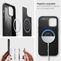Spigen Mag Armor MagFit Compatible With MagSafe Designed For iPhone 12 Mini Case 2020, Matte Black, ACS01866