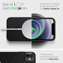 Spigen Mag Armor MagFit Compatible With MagSafe Designed For iPhone 12 Mini Case 2020, Matte Black, ACS01866