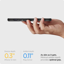 Spigen Mag Armor MagFit Compatible With MagSafe Designed For iPhone 12 Mini Case 2020, Matte Black, ACS01866