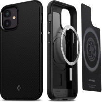 Spigen Mag Armor MagFit Compatible With MagSafe Designed For iPhone 12 Mini Case 2020, Matte Black, ACS01866