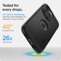 Spigen Tough Armor Mag MagFit Extreme Protection Tech Compatible With MagSafe Designed For iPhone 13 Pro Case 2020-Black, ACS03280