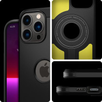 Spigen Tough Armor Mag MagFit Extreme Protection Tech Compatible With MagSafe Designed For iPhone 13 Pro Case 2020-Black, ACS03280