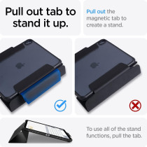 Spigen Ultra Hybrid Pro Designed For iPad 10.2 Case, iPad 9th Generation Case 2021/iPad 8th Generation Case 2020/iPad 7th Generation Case 2019 With Transparent Back And Pencil Holder-Black, ACS03906