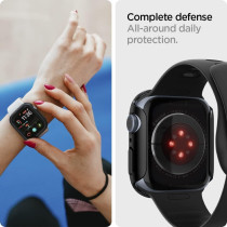 Spigen Thin Fit Designed For Apple Watch Case Series 9/8/7 45mm Thin Hard PC Case, Black, ACS04174