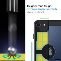 Spigen Tough Armor Extreme Protection Tech Designed For iPhone SE 2022 Case/iPhone SE 3 Case 2022/iPhone SE 2020 Case/iPhone 8 Case/iPhone 7 Case-Navy Blue, ACS04347