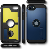 Spigen Tough Armor Extreme Protection Tech Designed For iPhone SE 2022 Case/iPhone SE 3 Case 2022/iPhone SE 2020 Case/iPhone 8 Case/iPhone 7 Case-Navy Blue, ACS04347
