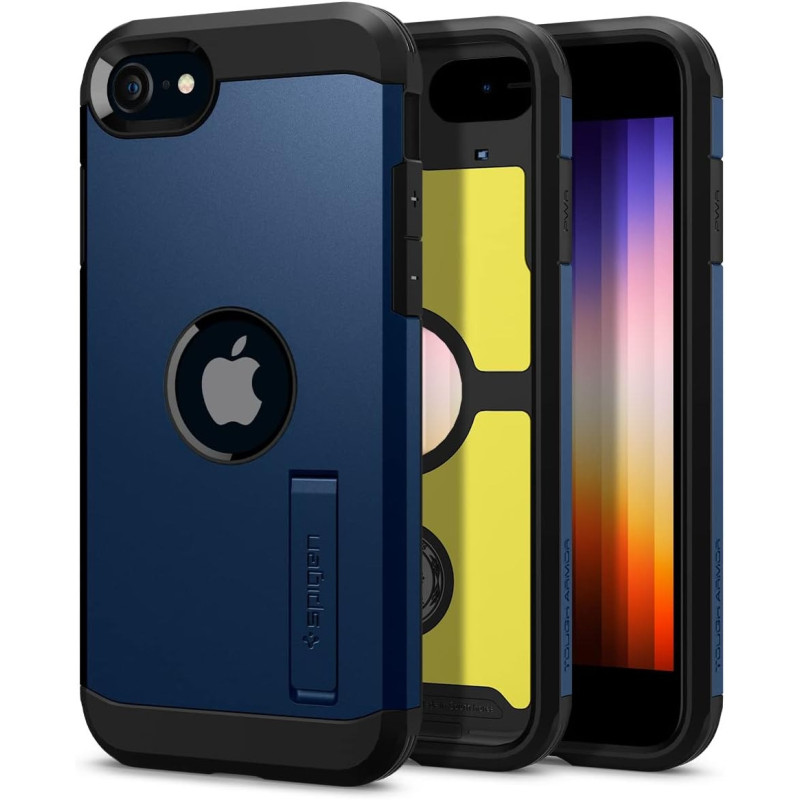 Spigen Tough Armor Extreme Protection Tech Designed For iPhone SE 2022 Case/iPhone SE 3 Case 2022/iPhone SE 2020 Case/iPhone 8 Case/iPhone 7 Case-Navy Blue, ACS04347