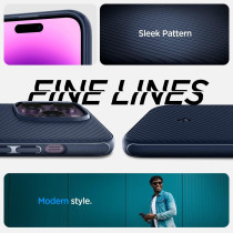 Spigen Mag Armor MagFit Compatible With MagSafe Designed For iPhone 14 Pro Max Case 2022, Navy Blue, ACS04845