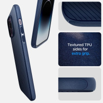 Spigen Mag Armor MagFit Compatible With MagSafe Designed For iPhone 14 Pro Max Case 2022, Navy Blue, ACS04845