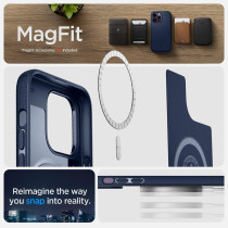 Spigen Mag Armor MagFit Compatible With MagSafe Designed For iPhone 14 Pro Max Case 2022, Navy Blue, ACS04845