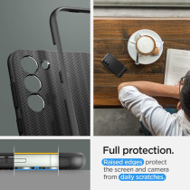 Spigen Neo Hybrid Bumper Case For Galaxy S23 Plus 2023 Lightweight And Shock-Absorbent, Black, ACS05674