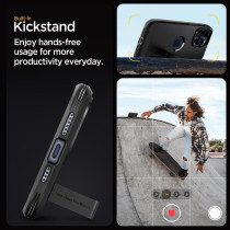 Spigen Magnetic Tough Armor MagFit Designed For iPhone 15 Pro Max Case, Military-Grade Protection Kickstand Compatible With MagSafe 2023, Black, ACS06594