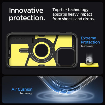 Spigen Magnetic Tough Armor MagFit Designed For iPhone 15 Pro Max Case, Military-Grade Protection Kickstand Compatible With MagSafe 2023, Black, ACS06594