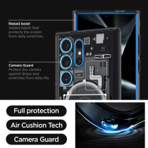 Spigen Ultra Hybrid Metal Ring MagFit Designed For Galaxy S24 Ultra Case, Compatible With MagSafe Anti-Yellowing Military-Grade Protection 2024, Zero One