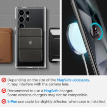 Spigen Ultra Hybrid Metal Ring MagFit Designed For Galaxy S24 Ultra Case, Compatible With MagSafe Anti-Yellowing Military-Grade Protection 2024, Zero One