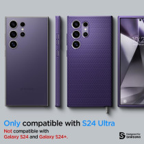 Spigen Liquid Air Designed For Galaxy S24 Ultra Case 2024 Military-Grade Protection, Deep Purple, ACS07449