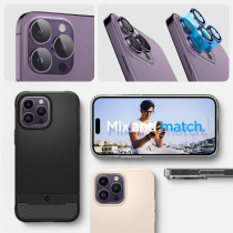 Spigen Camera Lens Screen Protector GlasTR EZ Fit Optik Pro Designed For iPhone 14 Pro Max/iPhone 14 Pro Case Friendly, Deep Purple, 2 Pack, AGL05597