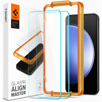 Spigen Tempered Glass Screen Protector GlasTR AlignMaster Designed For Galaxy S23 FE, 2 Pack, AGL06986