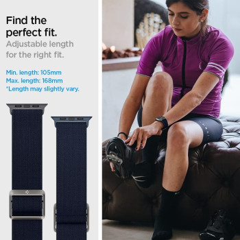 Spigen Lite Fit Band Designed For Apple Watch Band Series 9/8/SE2/7/6/SE/5/4/3/2/1 41mm/40mm/38mm, AMP02291