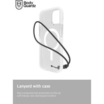 Bodyguardz Ace Pro For iPhone 15 Case, Heavy Duty Shockproof Cover With 18FT Military Grade Drop Tested, Compatible With MagSafe, Wireless Charging, Responsive Buttons, Clear/White, B0008ECR23A4E01
