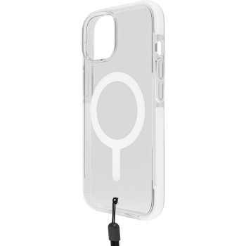 Bodyguardz Ace Pro For iPhone 15 Case, Heavy Duty Shockproof Cover With 18FT Military Grade Drop Tested, Compatible With MagSafe, Wireless Charging, Responsive Buttons, Clear/White, B0008ECR23A4E01