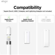 Elago Classic Pencil Case Compatible With Apple Pencil 1st Generation And Lightning Adapter, (Adapter Not Included), Protective Silicone Skin Cover Sleeve, Yellow, EAPEN1-SC-LTN-YE