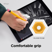 Elago Classic Pencil Case Compatible With Apple Pencil 1st Generation And Lightning Adapter, (Adapter Not Included), Protective Silicone Skin Cover Sleeve, Yellow, EAPEN1-SC-LTN-YE