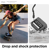 Elago Cassette Tape Case Compatible With AirPods Pro 2nd Generation Case Cover, Compatible With AirPods Pro 2 Case, Lanyard Included, Shockproof, Full Protection, For Women, For Men, Black, EAPP2TAPE