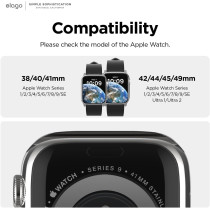 Elago Sport Band Compatible With Apple Watch Band Ultra2/Ultra/SE/9/8/7/6/5/4/3/2/1 Compatible With iWatch/38mm/40mm/42mm/44mm/45mm/49mm Premium Fluoro Rubber Material, Black, EAW-BAND-40BK
