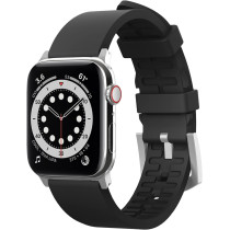 Elago Sport Band Compatible With Apple Watch Band Ultra2/Ultra/SE/9/8/7/6/5/4/3/2/1 Compatible With iWatch/38mm/40mm/42mm/44mm/45mm/49mm Premium Fluoro Rubber Material, Black, EAW-BAND-40BK