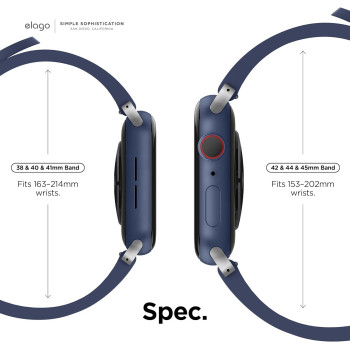 Elago Sport Band Compatible With Apple Watch Band Ultra2/Ultra/SE/9/8/7/6/5/4/3/2/1 Compatible With iWatch 38mm/40mm/42mm/44mm/45mm/49mm Premium Fluoro Rubber Material, Jean Indigo, EAW-BAND-40BK
