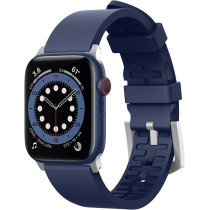 Elago Sport Band Compatible With Apple Watch Band Ultra2/Ultra/SE/9/8/7/6/5/4/3/2/1 Compatible With iWatch 38mm/40mm/42mm/44mm/45mm/49mm Premium Fluoro Rubber Material, Jean Indigo, EAW-BAND-40BK