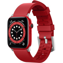 Elago Sport Band Compatible With Apple Watch Band Ultra2/Ultra/SE/9/8/7/6/5/4/3/2/1 Compatible With iWatch 38mm/40mm/42mm/44mm/45mm/49mm-Premium Fluoro Rubber Material, Red, EAW-BAND-40BK