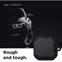 Elago Armor Case Compatible With Samsung Galaxy Buds FE Case 2023/Galaxy Buds 2 Pro Case 2022/Galaxy Buds 2 Case 2021/Galaxy Buds Pro Case 2021/Galaxy Buds Live Case 2020, Black, EGBUDSLIVE-AM-BK