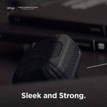 Elago Armor Case Compatible With Samsung Galaxy Buds FE Case 2023/Galaxy Buds 2 Pro Case 2022/Galaxy Buds 2 Case 2021/Galaxy Buds Pro Case 2021/Galaxy Buds Live Case 2020, Black, EGBUDSLIVE-AM-BK