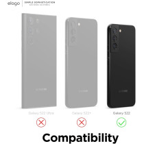 Elago Armor Compatible With Samsung Galaxy S22 Case 6.1inch-US Military Grade Drop Protection, Heavy-Duty Protective Case, Carbon Fiber, Tough Rugged Design, Shockproof Bumper Cover, Black, EGS22AM62-BK