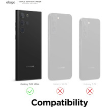 Elago Compatible With Samsung Galaxy S22 Ultra Case Liquid Silicone Case, Full Body Screen Camera Protective Cover, Shockproof, Slim Phone Case, Anti-Scratch Soft Microfiber Lining, 6.8 inch, Black, EGS22SC68