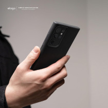 Elago Compatible With Samsung Galaxy S22 Ultra Case Liquid Silicone Case, Full Body Screen Camera Protective Cover, Shockproof, Slim Phone Case, Anti-Scratch Soft Microfiber Lining, 6.8 inch, Black, EGS22SC68