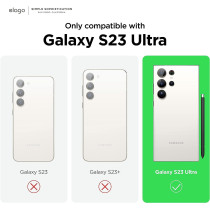 Elago Glide Compatible With Samsung Galaxy S23 Ultra Case, Precise Camera Cutouts, Drop Protection, Shockproof Protective Cover, PC Plus TPU Hybrid Technologies, Full Cover Design, Dark Grey Plus Yellow, EGS23GL68-DGYYE