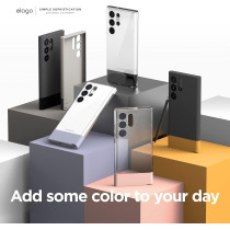 Elago Glide Compatible With Samsung Galaxy S23 Ultra Case, Precise Camera Cutouts, Drop Protection, Shockproof Protective Cover, PC Plus TPU Hybrid Technologies, Full Cover Design, Dark Grey Plus Yellow, EGS23GL68-DGYYE