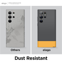 Elago Glide Compatible With Samsung Galaxy S23 Ultra Case, Precise Camera Cutouts, Drop Protection, Shockproof Protective Cover, PC Plus TPU Hybrid Technologies, Full Cover Design, Dark Grey Plus Yellow, EGS23GL68-DGYYE