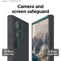 Elago Glide Compatible With Samsung Galaxy S23 Ultra Case, Precise Camera Cutouts, Drop Protection, Shockproof Protective Cover, PC Plus TPU Hybrid Technologies, Full Cover Design, Dark Grey Plus Yellow, EGS23GL68-DGYYE