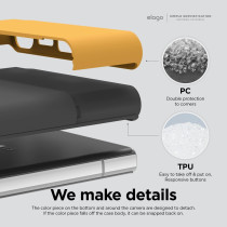 Elago Glide Compatible With Samsung Galaxy S23 Ultra Case, Precise Camera Cutouts, Drop Protection, Shockproof Protective Cover, PC Plus TPU Hybrid Technologies, Full Cover Design, Dark Grey Plus Yellow, EGS23GL68-DGYYE