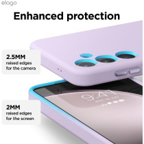 Elago Compatible With Samsung Galaxy S24 Plus Case, Liquid Silicone Case, Full Body Protective Cover, Shockproof, Slim Phone Case, Anti-Scratch Soft Microfiber Lining, 6.7 inch, Lavender, EGS24SC67-LV
