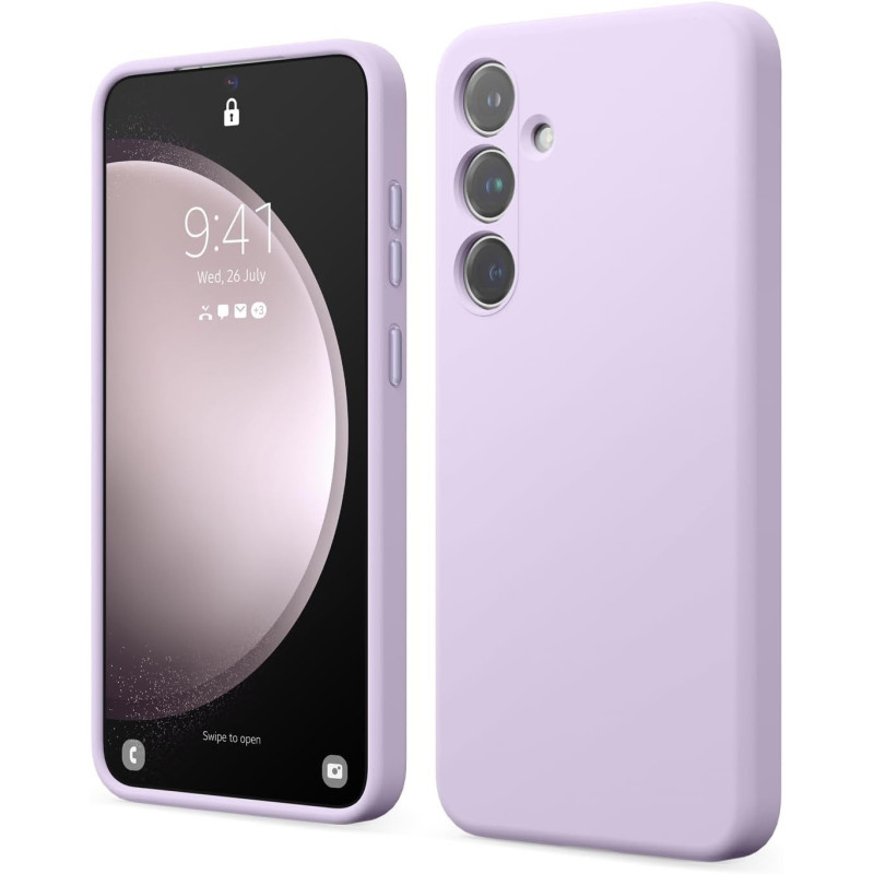 Elago Compatible With Samsung Galaxy S24 Plus Case, Liquid Silicone Case, Full Body Protective Cover, Shockproof, Slim Phone Case, Anti-Scratch Soft Microfiber Lining, 6.7 inch, Lavender, EGS24SC67-LV