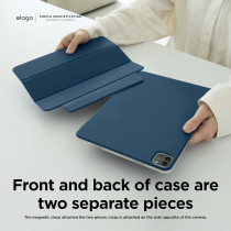 Elago Case For iPad 10th Generation iPad Case With Magnetic Attachment To Metal Materials, Compatible With Apple iPad Pencil And Elago’s Pencil Case, Blue, EPAD109-10-MFLO-BL