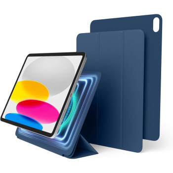 Elago Case For iPad 10th Generation iPad Case With Magnetic Attachment To Metal Materials, Compatible With Apple iPad Pencil And Elago’s Pencil Case, Blue, EPAD109-10-MFLO-BL