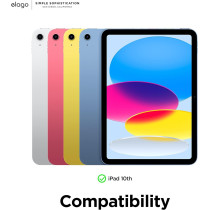 Elago Case For iPad 10th Generation iPad Case With Magnetic Attachment To Metal Materials, Compatible With Apple iPad Pencil And Pencil Case, Light Grey, EPAD109-10-MFLO-LGY